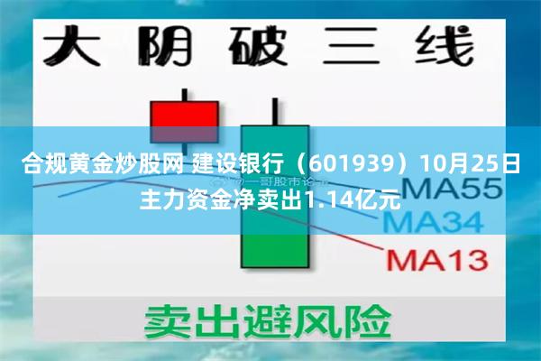 合规黄金炒股网 建设银行（601939）10月25日主力资金净卖出1.14亿元